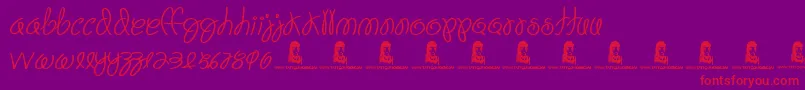 Fiesta Time Font – Red Fonts on Purple Background