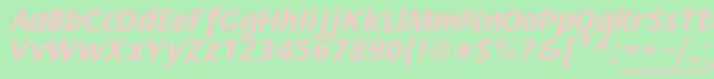 Fiesta Font – Pink Fonts on Green Background