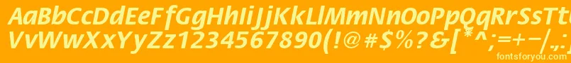 Fiesta Font – Yellow Fonts on Orange Background