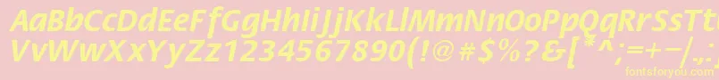 Fiesta Font – Yellow Fonts on Pink Background