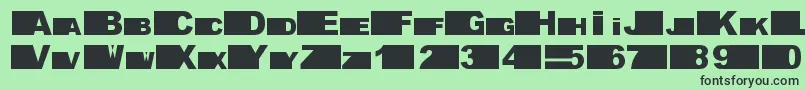 fifth avenue Font – Black Fonts on Green Background