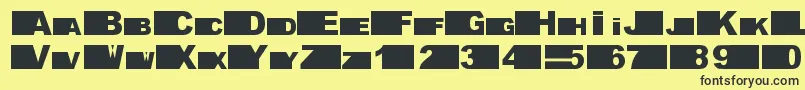 fifth avenue Font – Black Fonts on Yellow Background