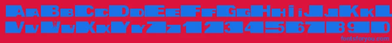 フォントfifth avenue – 赤い背景に青い文字