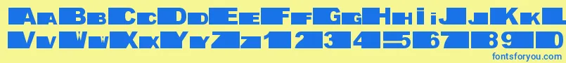 fifth avenue Font – Blue Fonts on Yellow Background