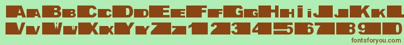 fifth avenue-fontti – ruskeat fontit vihreällä taustalla