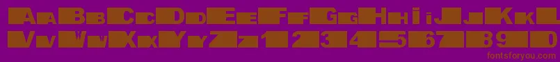 fifth avenue-Schriftart – Braune Schriften auf violettem Hintergrund