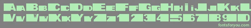 fifth avenue Font – Green Fonts on Gray Background