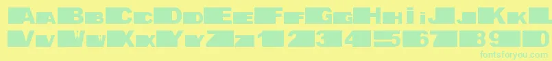 fifth avenue Font – Green Fonts on Yellow Background