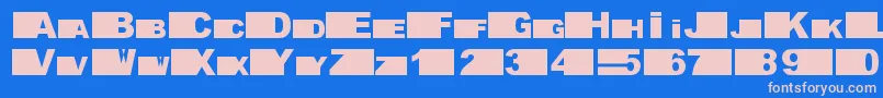 fifth avenue Font – Pink Fonts on Blue Background