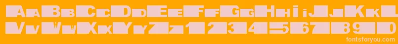 fifth avenue Font – Pink Fonts on Orange Background