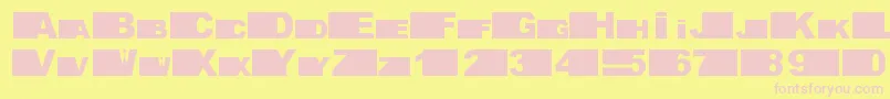 fifth avenue Font – Pink Fonts on Yellow Background