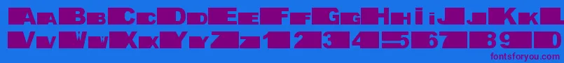 fifth avenue Font – Purple Fonts on Blue Background