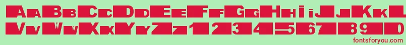 Шрифт fifth avenue – красные шрифты на зелёном фоне