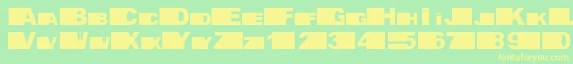 fifth avenue Font – Yellow Fonts on Green Background