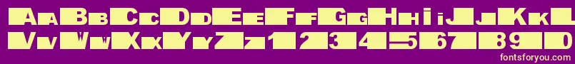 fifth avenue Font – Yellow Fonts on Purple Background