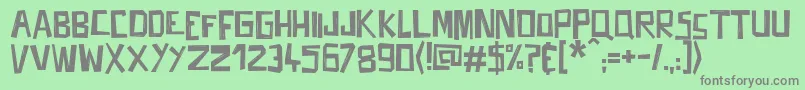 Fifties Movies Font – Gray Fonts on Green Background