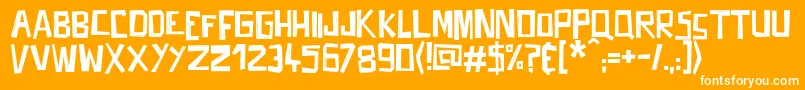 Fifties Movies Font – White Fonts on Orange Background