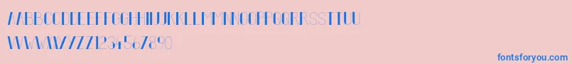 fifty five Font – Blue Fonts on Pink Background