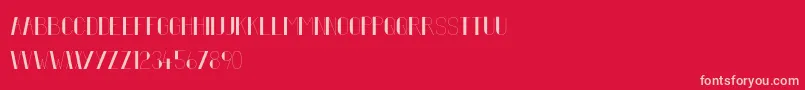 fifty five Font – Pink Fonts on Red Background