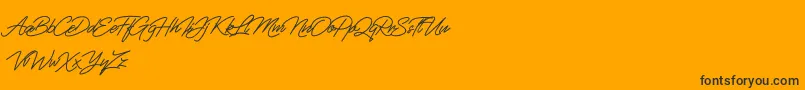 Fiftyes Personal Use Font – Black Fonts on Orange Background