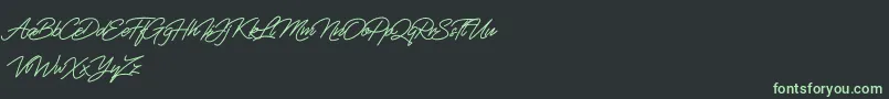 Fiftyes Personal Use Font – Green Fonts on Black Background