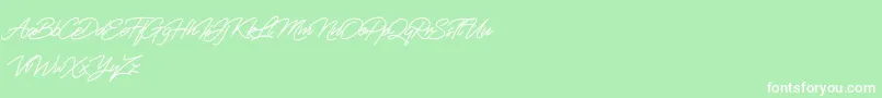 Fiftyes Personal Use Font – White Fonts on Green Background