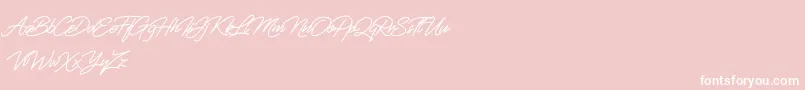 Fiftyes Personal Use Font – White Fonts on Pink Background