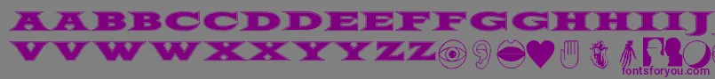 FiftyTwoLetters Font – Purple Fonts on Gray Background