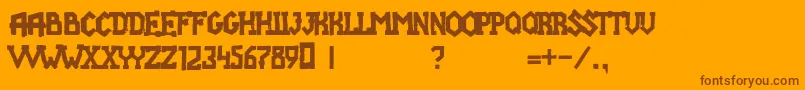 Lisätietoja Fight team 18-fontista Fight team 18-fontti – ruskeat fontit oranssilla taustalla