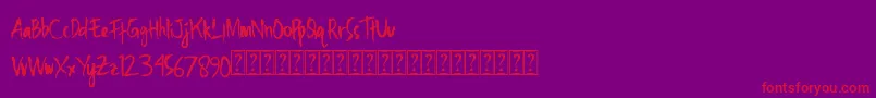 Fighter Font – Red Fonts on Purple Background