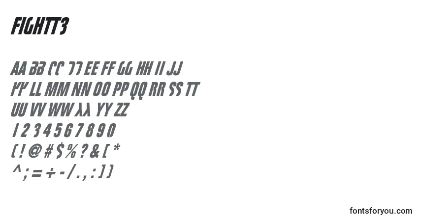 Czcionka FIGHTT3  (126647) – alfabet, cyfry, specjalne znaki