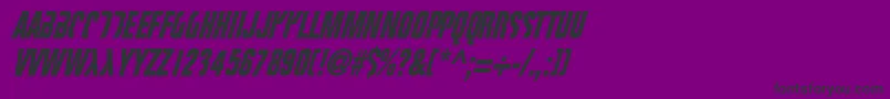FIGHTT3 -Schriftart – Schwarze Schriften auf violettem Hintergrund