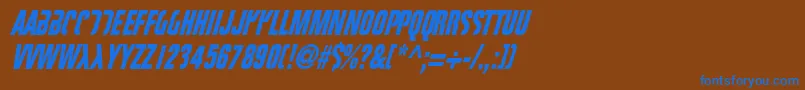 FIGHTT3  Font – Blue Fonts on Brown Background