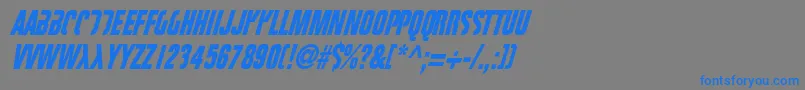 フォントFIGHTT3  – 灰色の背景に青い文字