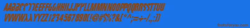 FIGHTT3  Font – Brown Fonts on Blue Background
