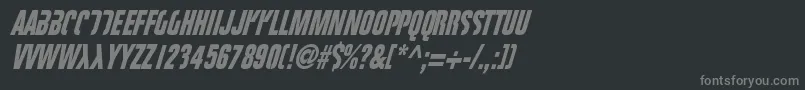 フォントFIGHTT3  – 黒い背景に灰色の文字