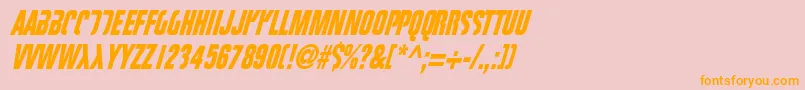 FIGHTT3  Font – Orange Fonts on Pink Background