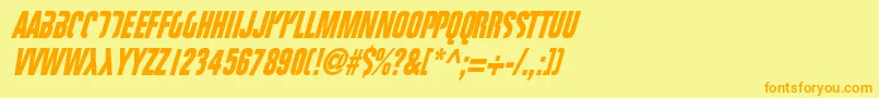 FIGHTT3  Font – Orange Fonts on Yellow Background
