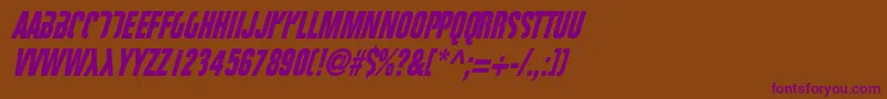 FIGHTT3  Font – Purple Fonts on Brown Background