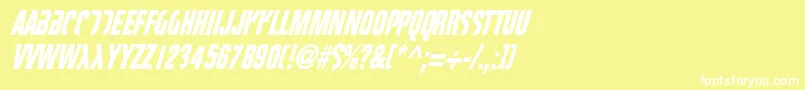 FIGHTT3  Font – White Fonts on Yellow Background