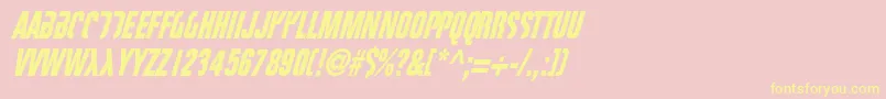 FIGHTT3  Font – Yellow Fonts on Pink Background