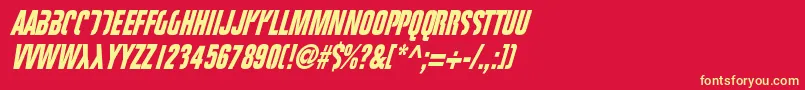 フォントFIGHTT3  – 黄色の文字、赤い背景