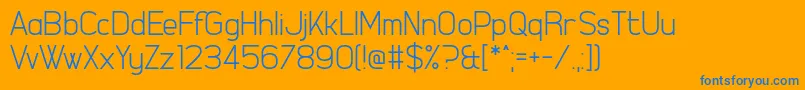Figure Things Font – Blue Fonts on Orange Background