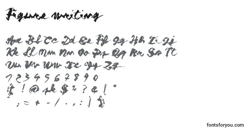 Schriftart Figure writing – Alphabet, Zahlen, spezielle Symbole