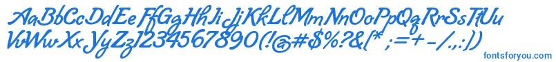 Lombriz Font – Blue Fonts on White Background