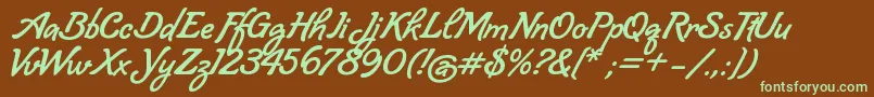 Lombriz Font – Green Fonts on Brown Background