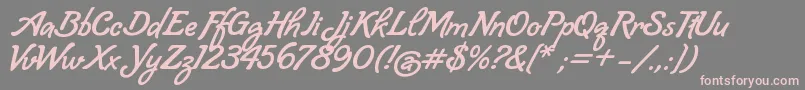 Lombriz Font – Pink Fonts on Gray Background