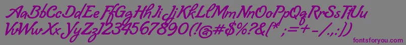 Lombriz-fontti – violetit fontit harmaalla taustalla