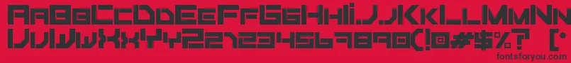 Fiker regular Font – Black Fonts on Red Background