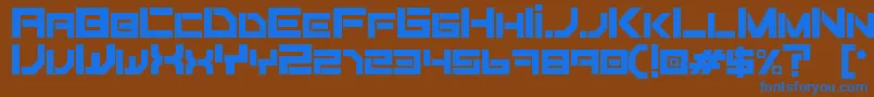 Шрифт Fiker regular – синие шрифты на коричневом фоне